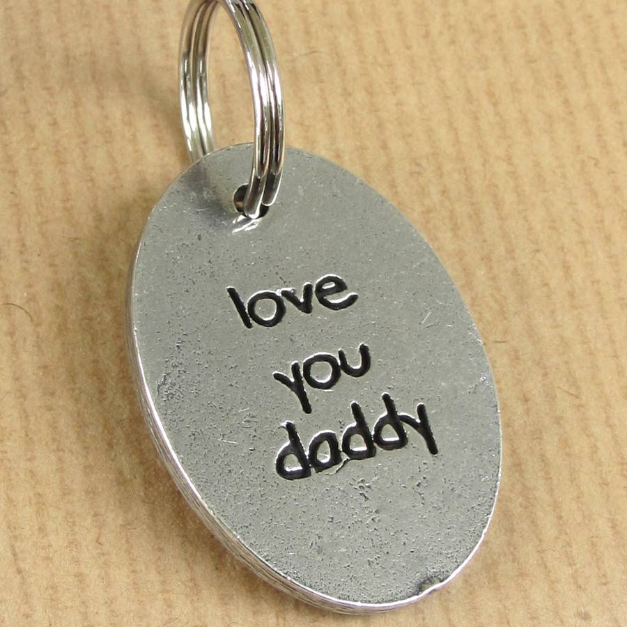 Love You Daddy Pewter Keyring By Chapel Cards