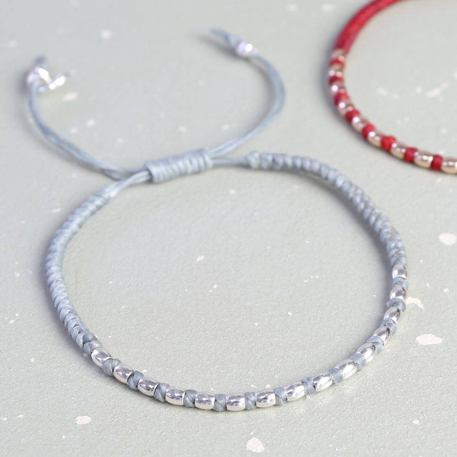 waxed cord friendship bracelet by lisa angel