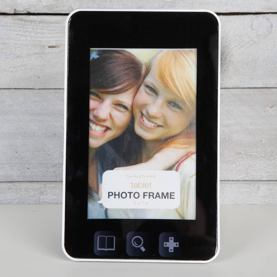 tablet design photo frame by red berry apple