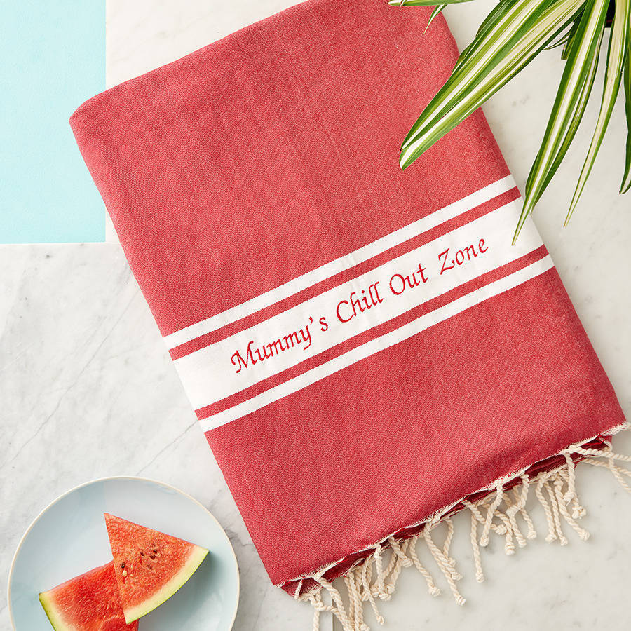 personalised beach towel by home by merci maman