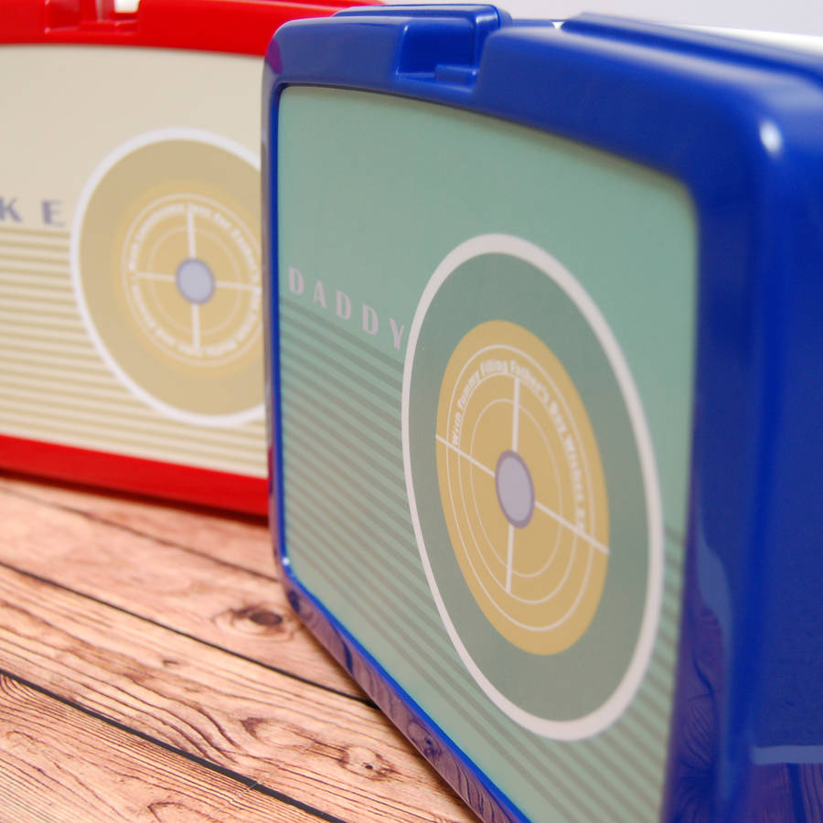 personalised retro radio lunch box by spotty n stripy