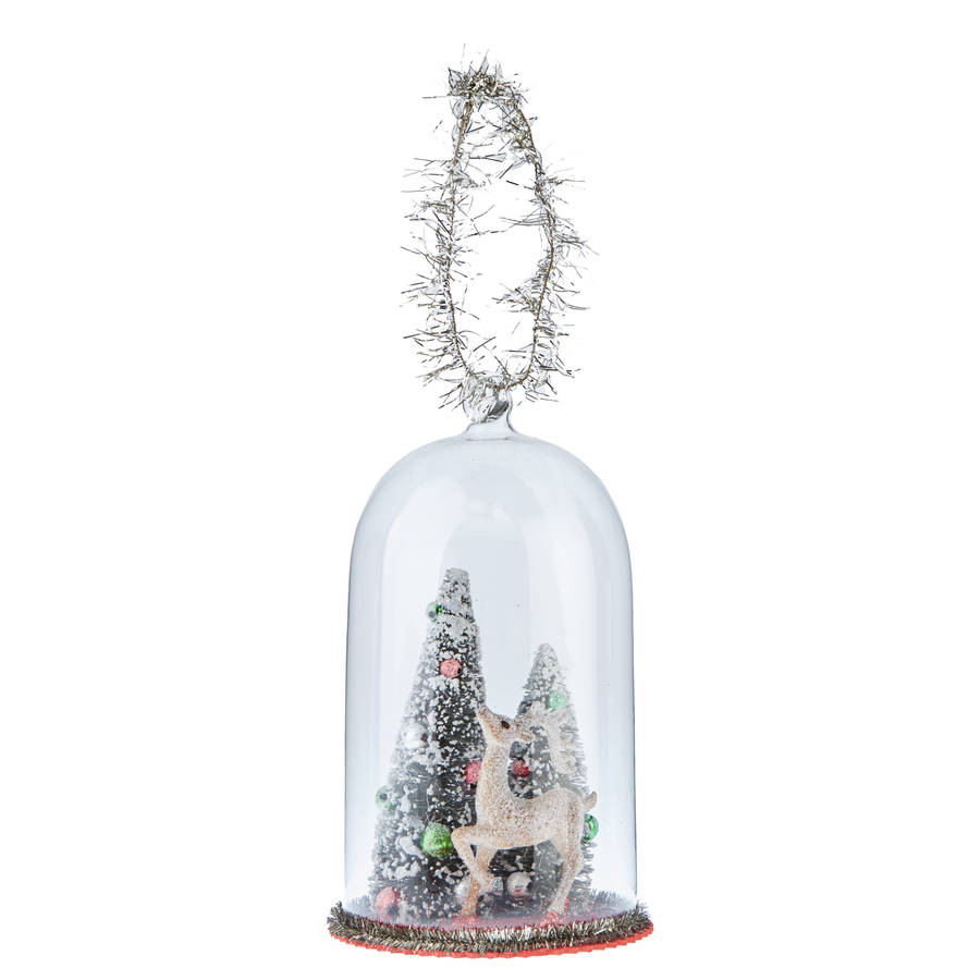 vintage glass dome christmas decoration by the christmas home