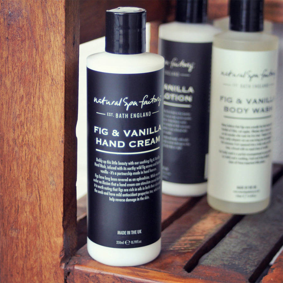 fig and vanilla hand cream by natural spa factory