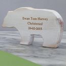 personalised christening bear