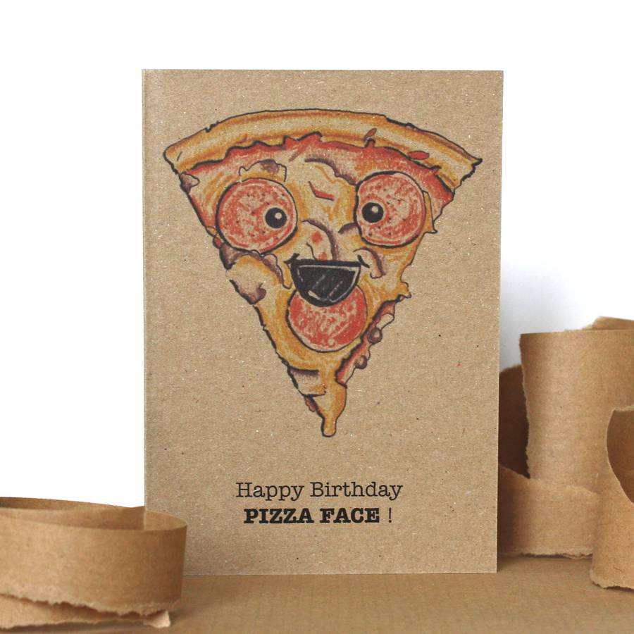 happy birthday pizza lover card by adam regester design