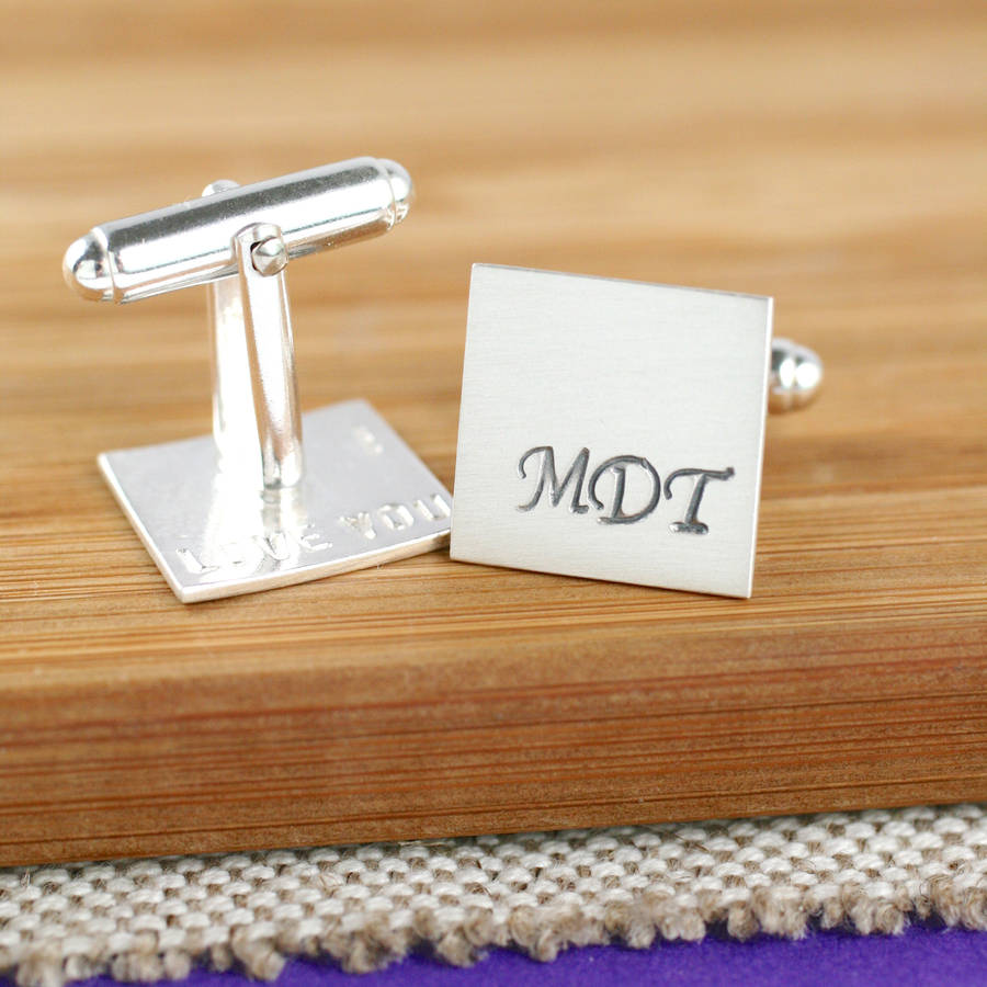 personalised tie clip and cufflink set