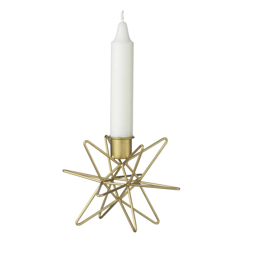 brass star shaped candle holder by posh totty designs interiors