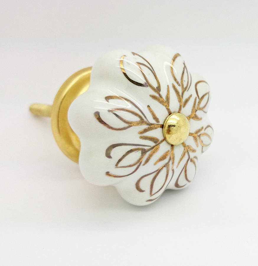 swirl melon ceramic door knob drawer pull handle by g decor