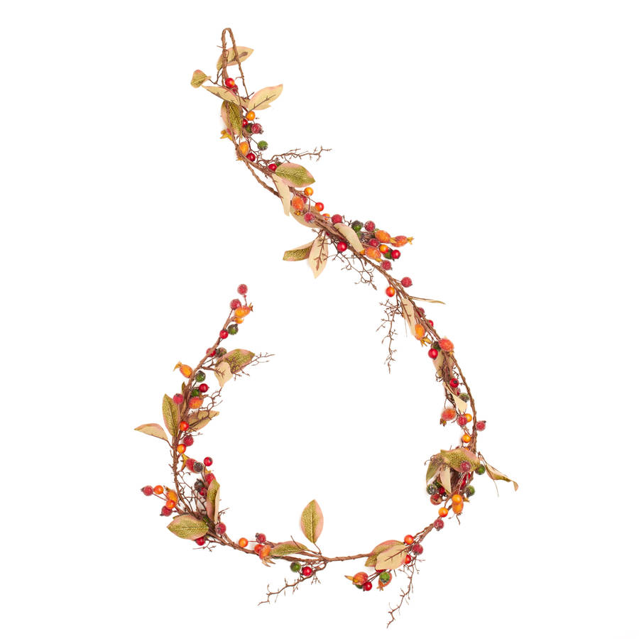 rosehip garland or wreath by the christmas home | notonthehighstreet.com