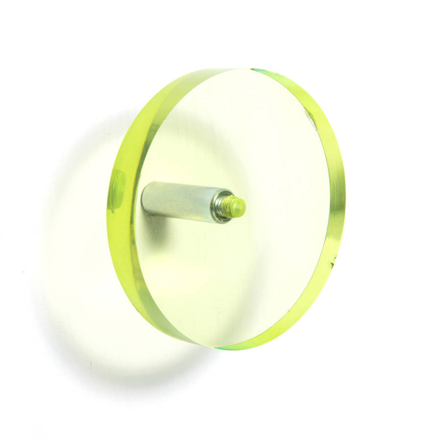 green acrylic wall coat hook by block
