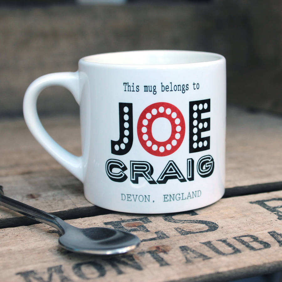 personalised graphic mug by lovehart