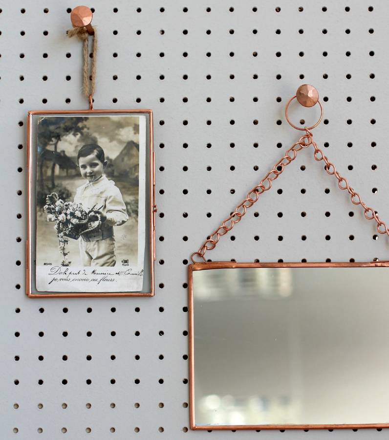 hanging copper photo frame by posh totty designs interiors
