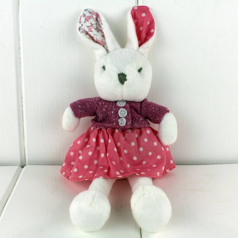 cuddly newborn soft toy rabbit by nest