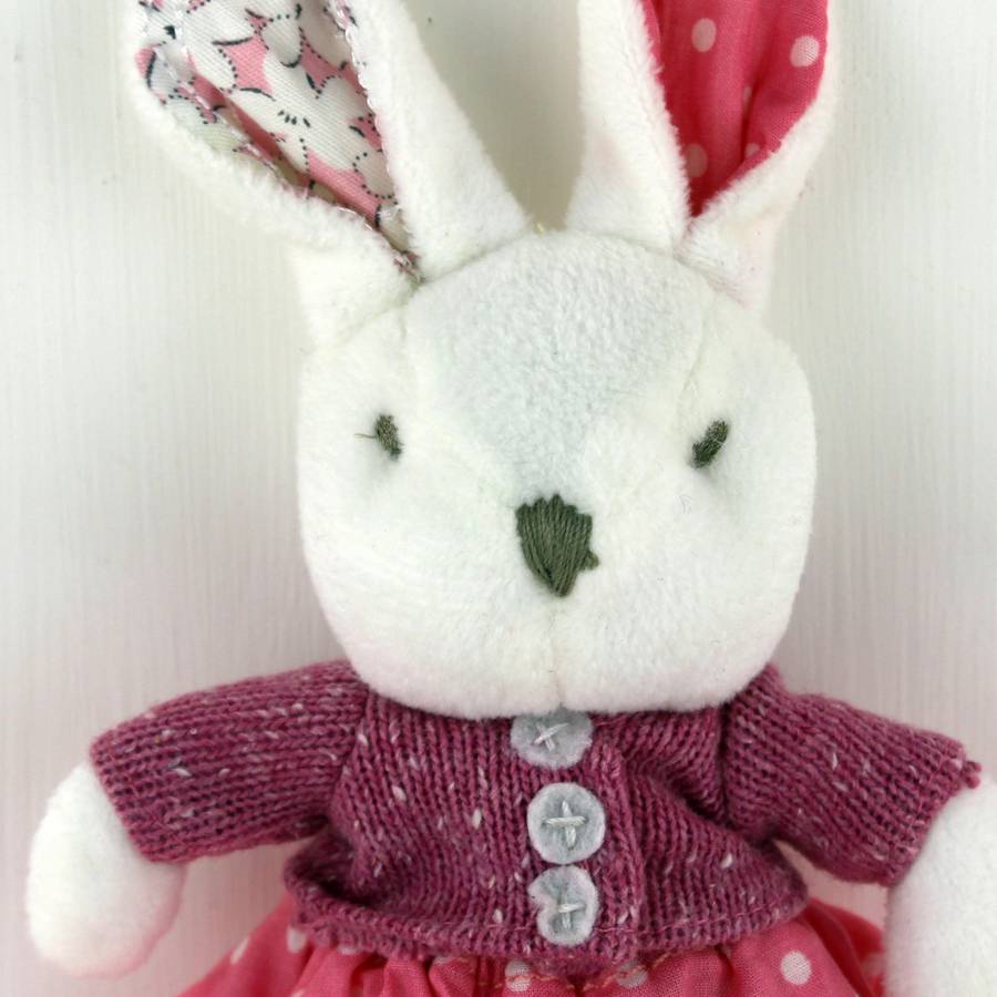 cuddly newborn soft toy rabbit by nest