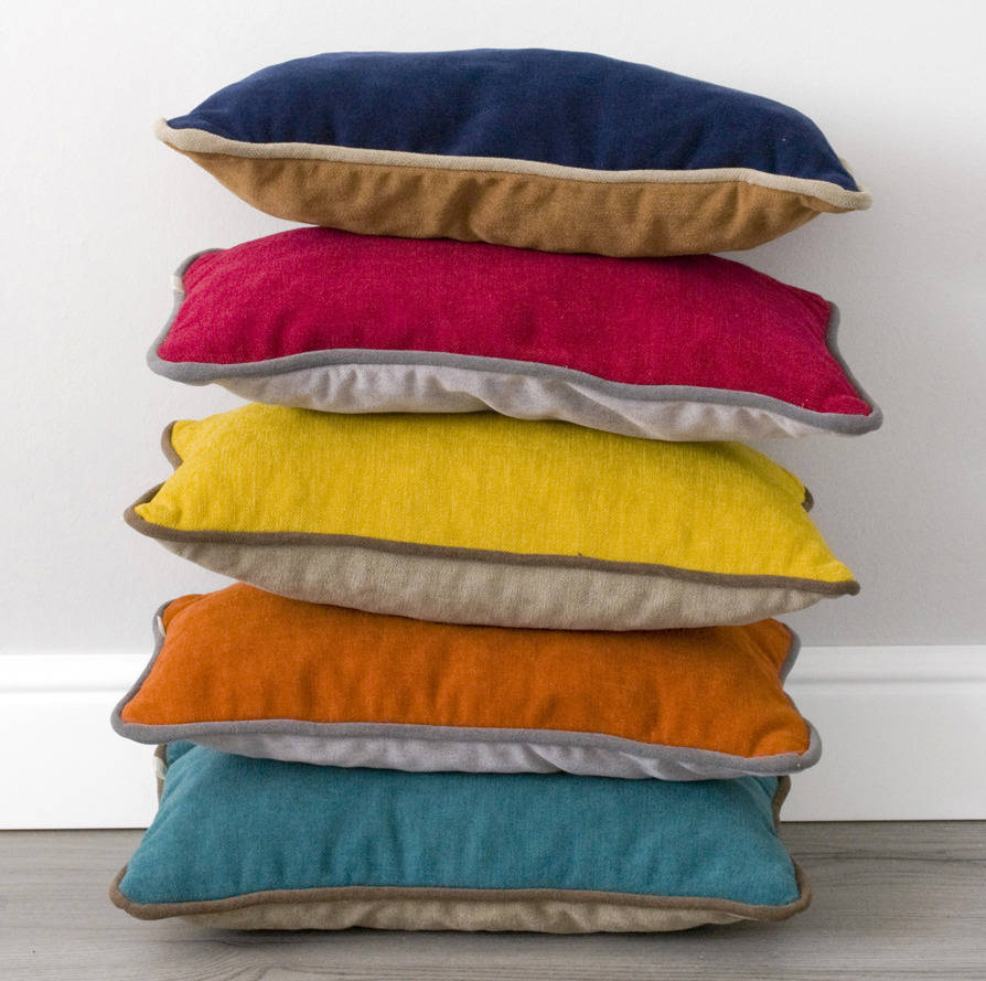 piped edge treecolour cushion by modoo home