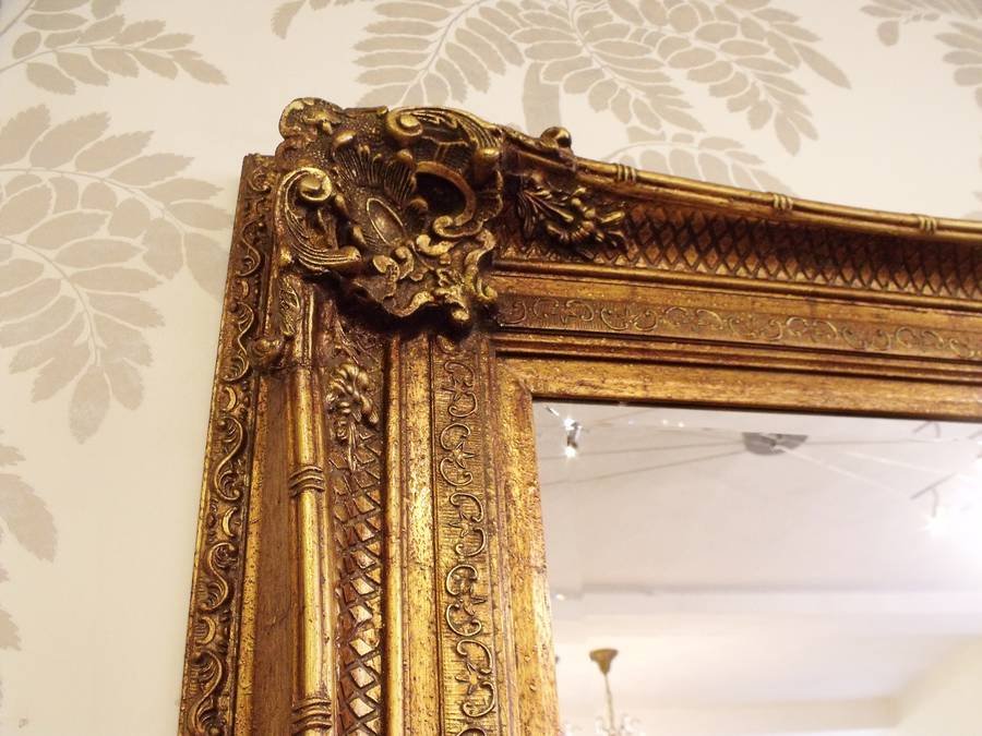gold antique mirror living room