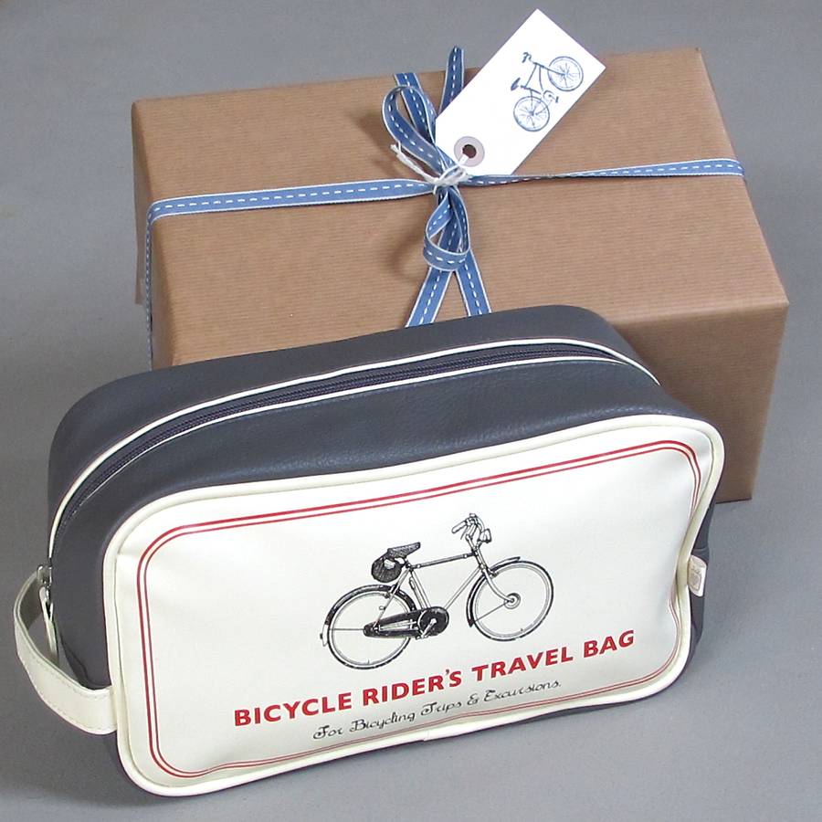 bicycle wash bag boxed and gift wrapped by chapel cards