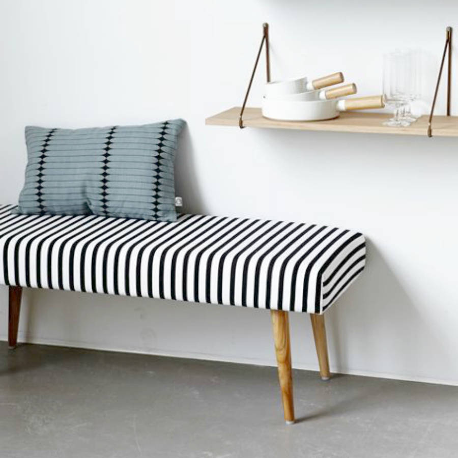 pale blue and black rectangle cushion by posh totty designs interiors