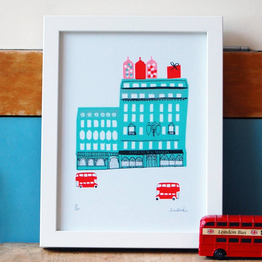 London Fortnum And Mason Print By Lucie Sheridan 