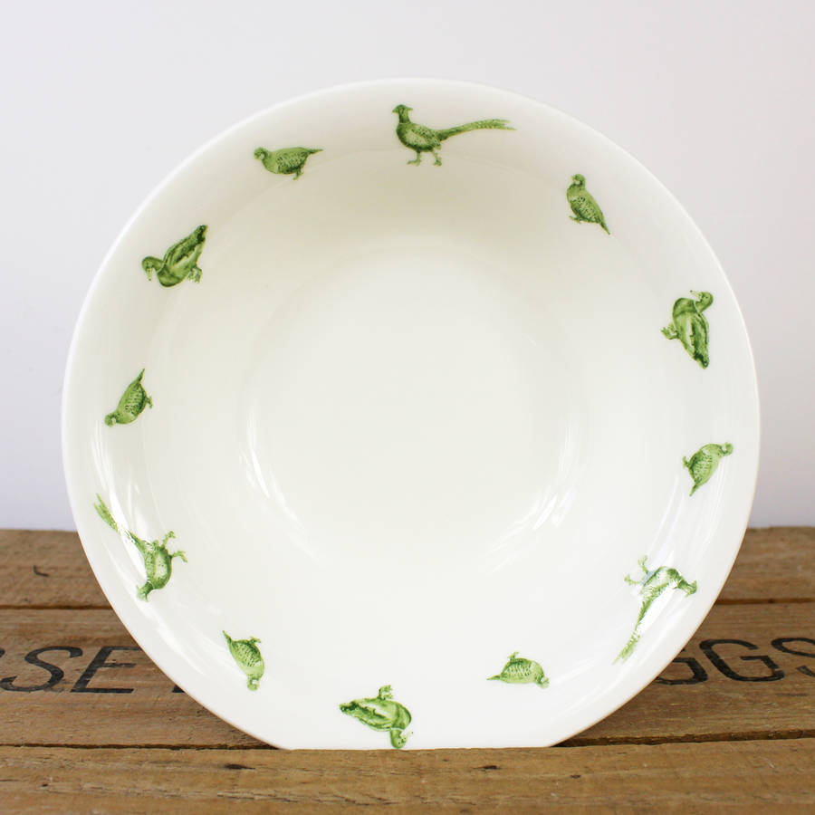 game birds fine bone china cereal bowl by lucy green designs