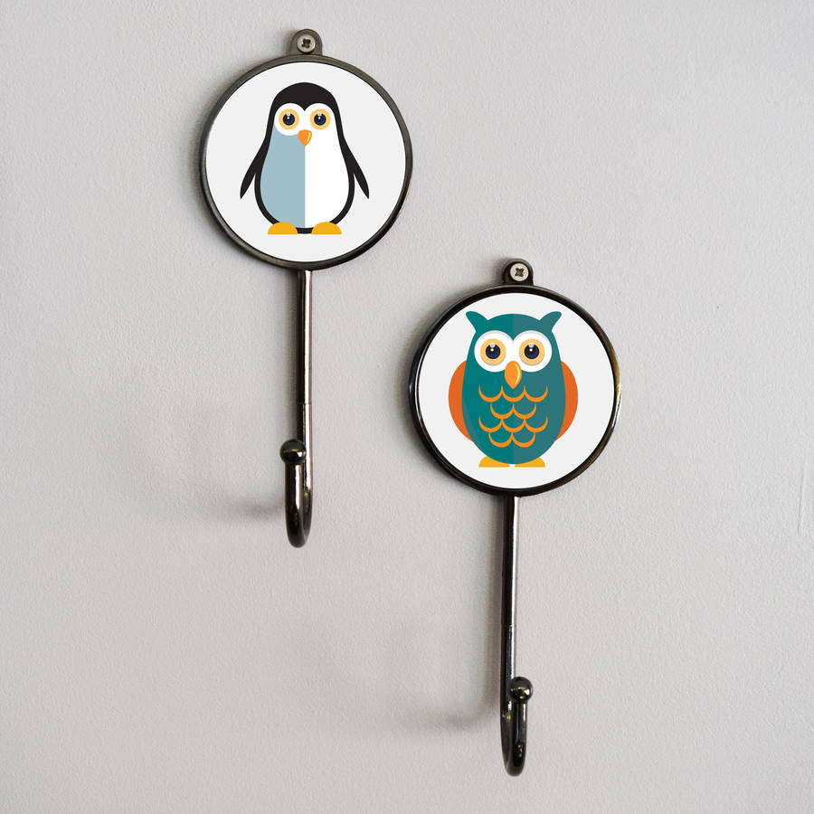 personalised name safari animal pet coat wall hooks by pushka home