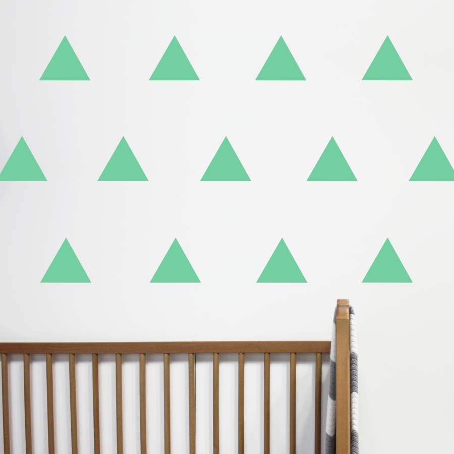 triangle wall stickers by little chip