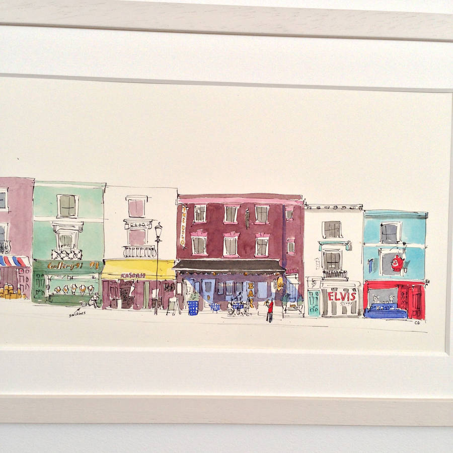 portobello road shops limited edition giclee print by chris gent