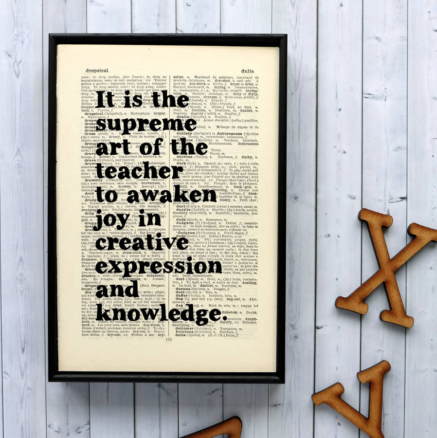 teacher gift einstein quote print by bookishly