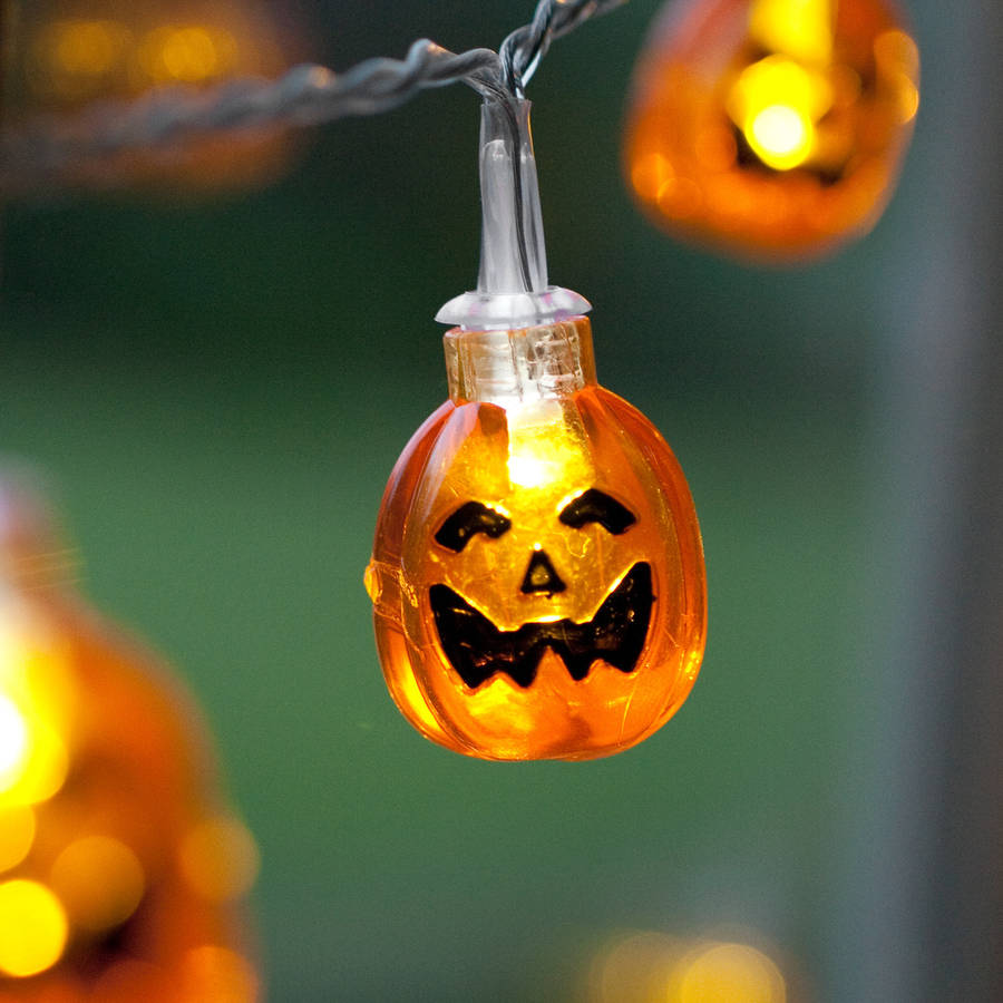 mini pumpkin battery fairy lights by lights4fun