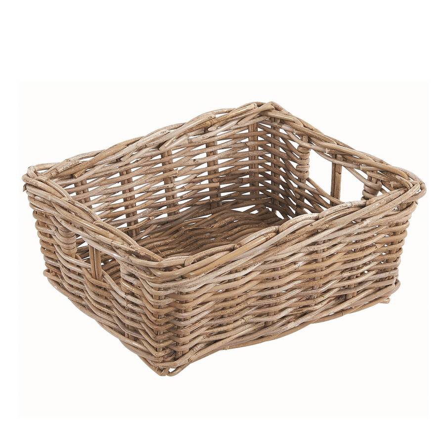 grey wash willow storage basket by marquis & dawe