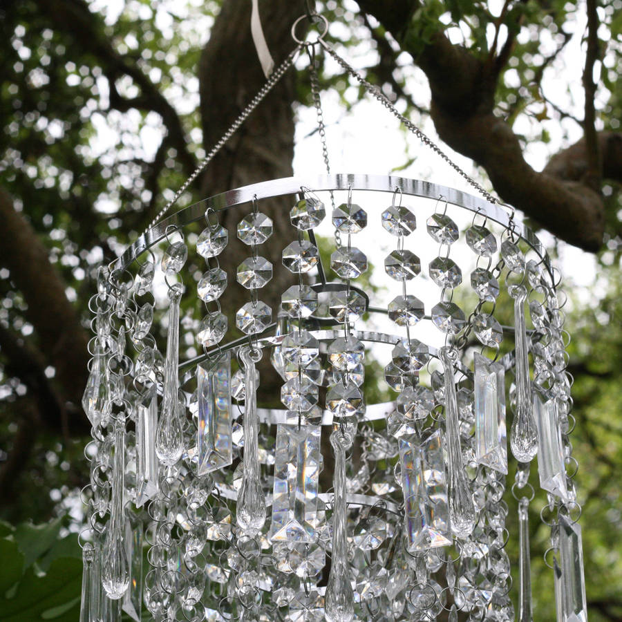 hanging crystal chandelier by the wedding of my dreams