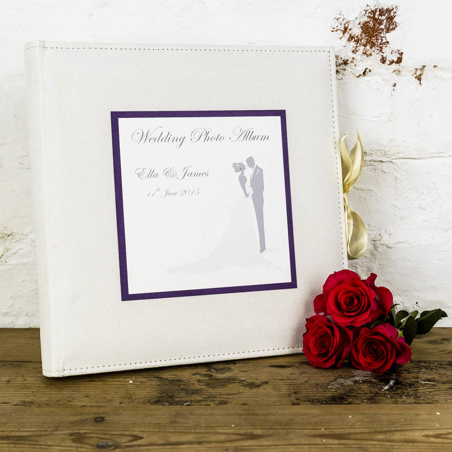 personalised bride & groom wedding album by dreams to reality design