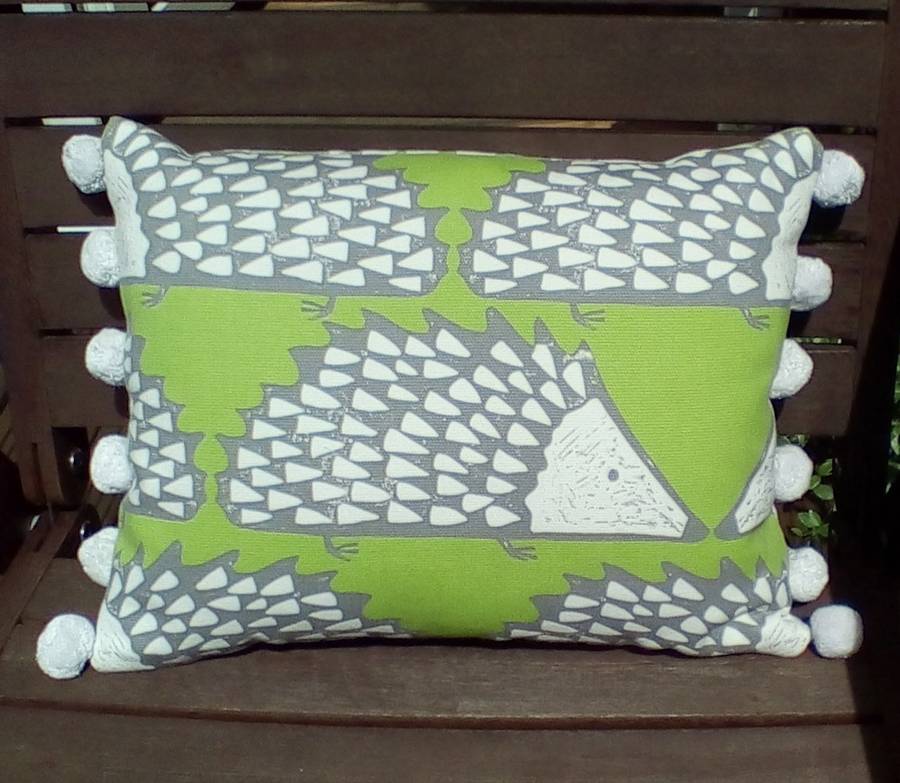 christmas hedgehog cushion