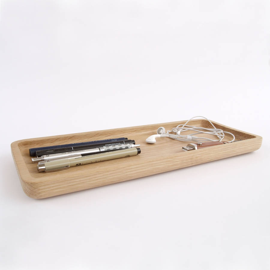 wooden desk tidy by utology