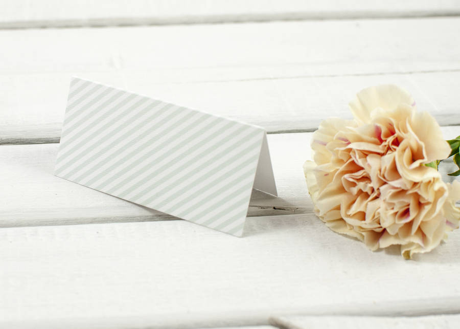 bunting and spots folded place cards by norma&dorothy