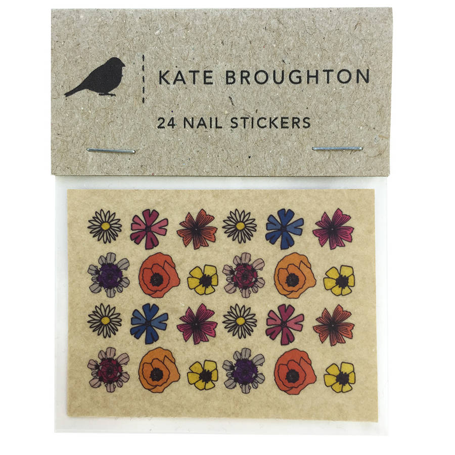 wild flower nail art stickers by kate broughton