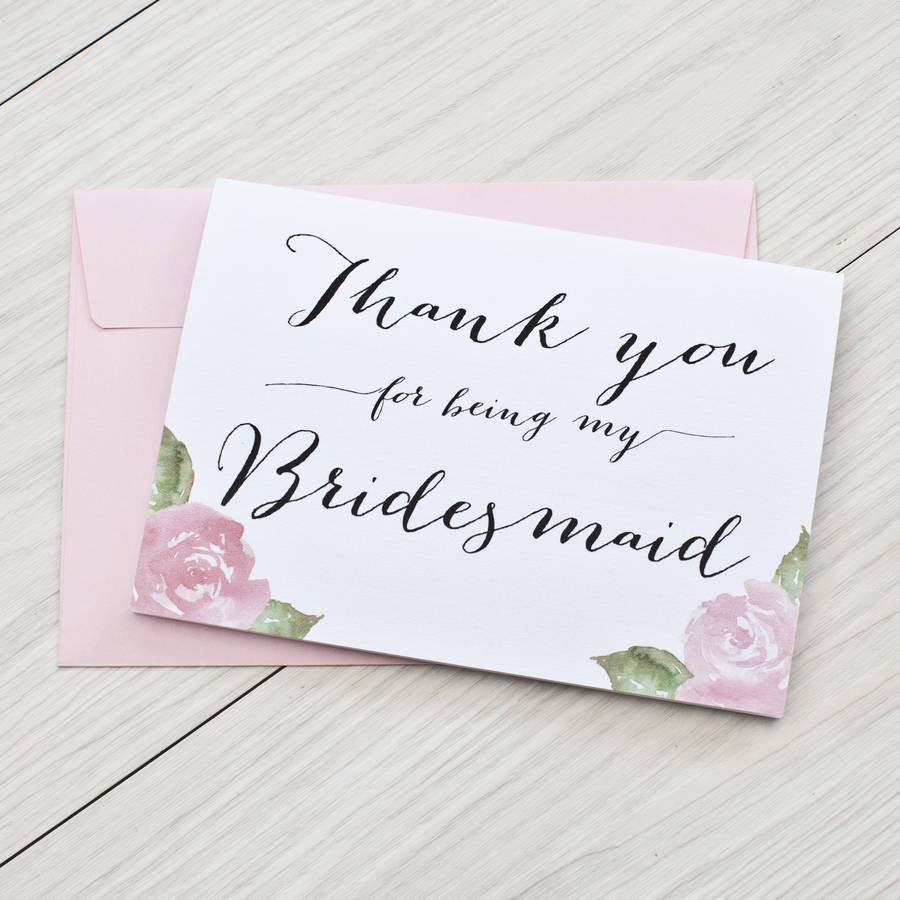 Thank You For Being My Bridesmaid Card By Heres To Us 5147