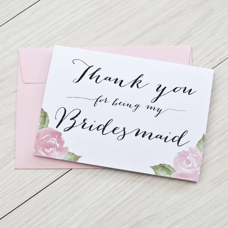  thank You For Being My Bridesmaid Card By Here s To Us 