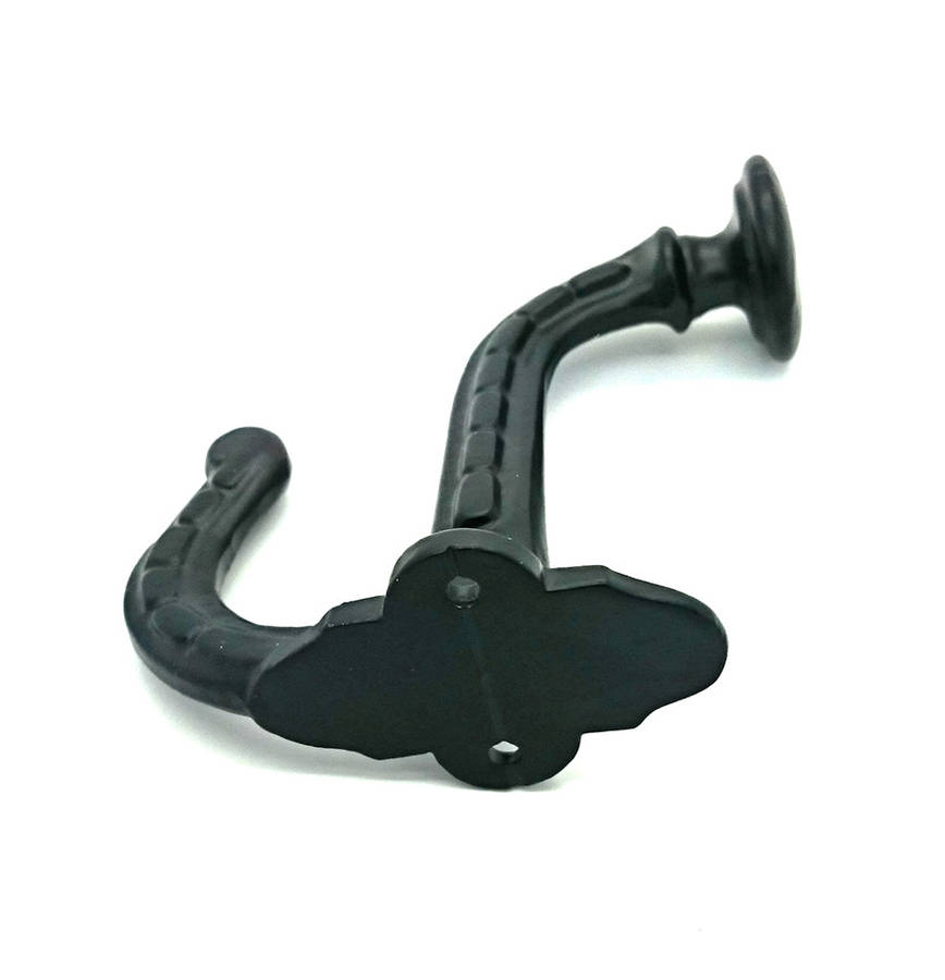 ornate cast iron hat and coat hook black by g decor