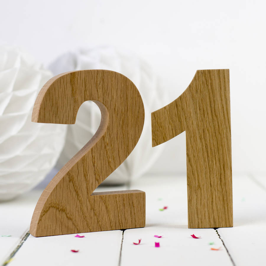 oak wooden number by all things brighton beautiful