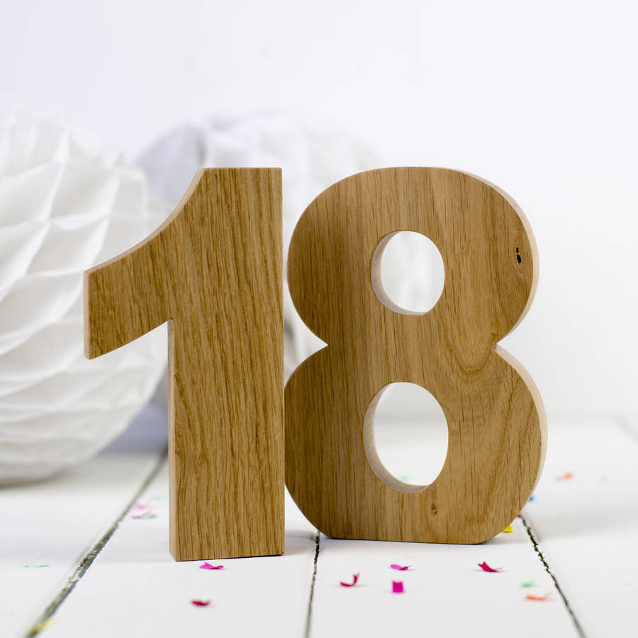 oak wooden number by all things brighton beautiful