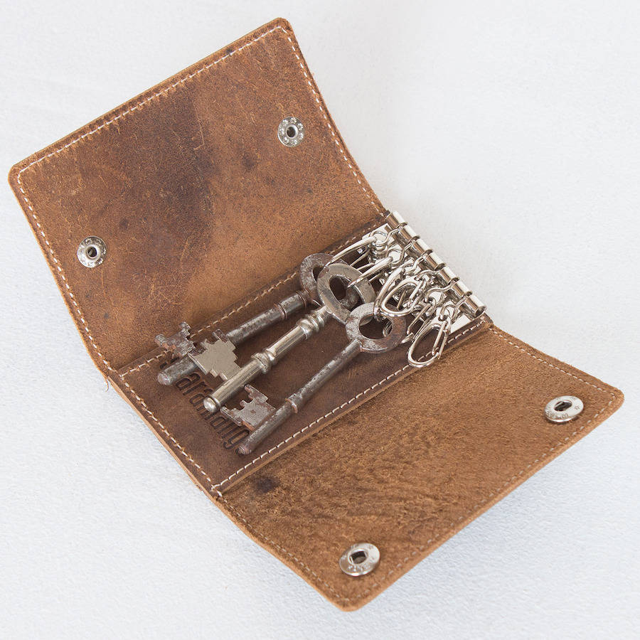 leather keyring case by scaramanga