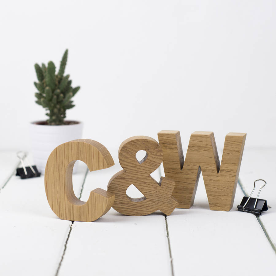 wooden letters small oak initials set by letters etc
