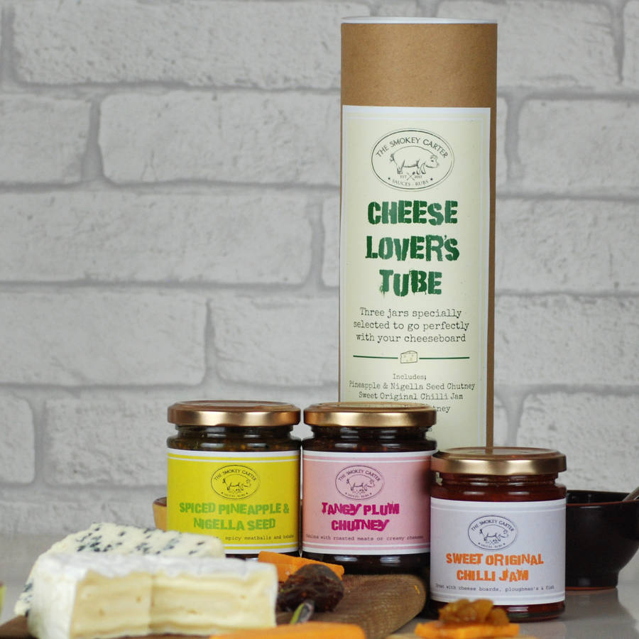 cheese lovers chutney tube gift set by the smokey carter