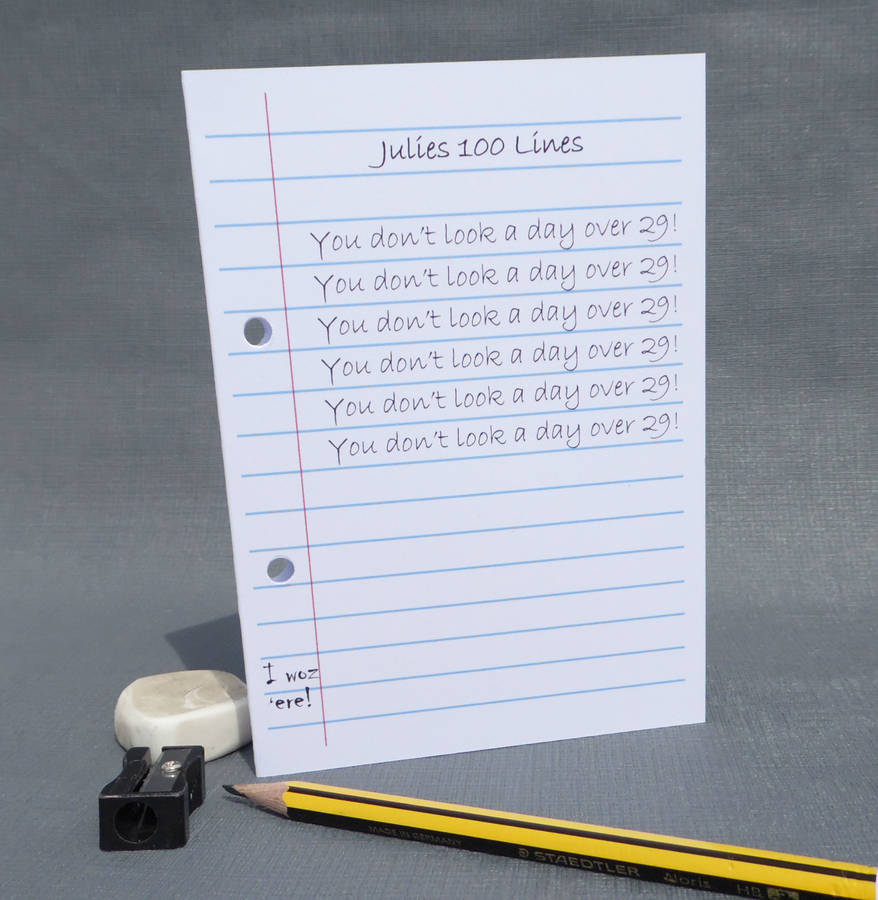 personalised 'lines' birthday card by my baboo