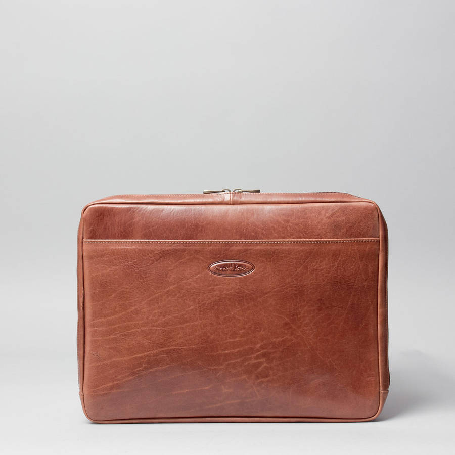 luxury italian leather laptop case for macbook by maxwell scott bags