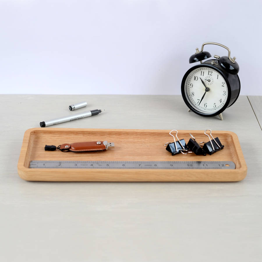 wooden desk tidy by utology