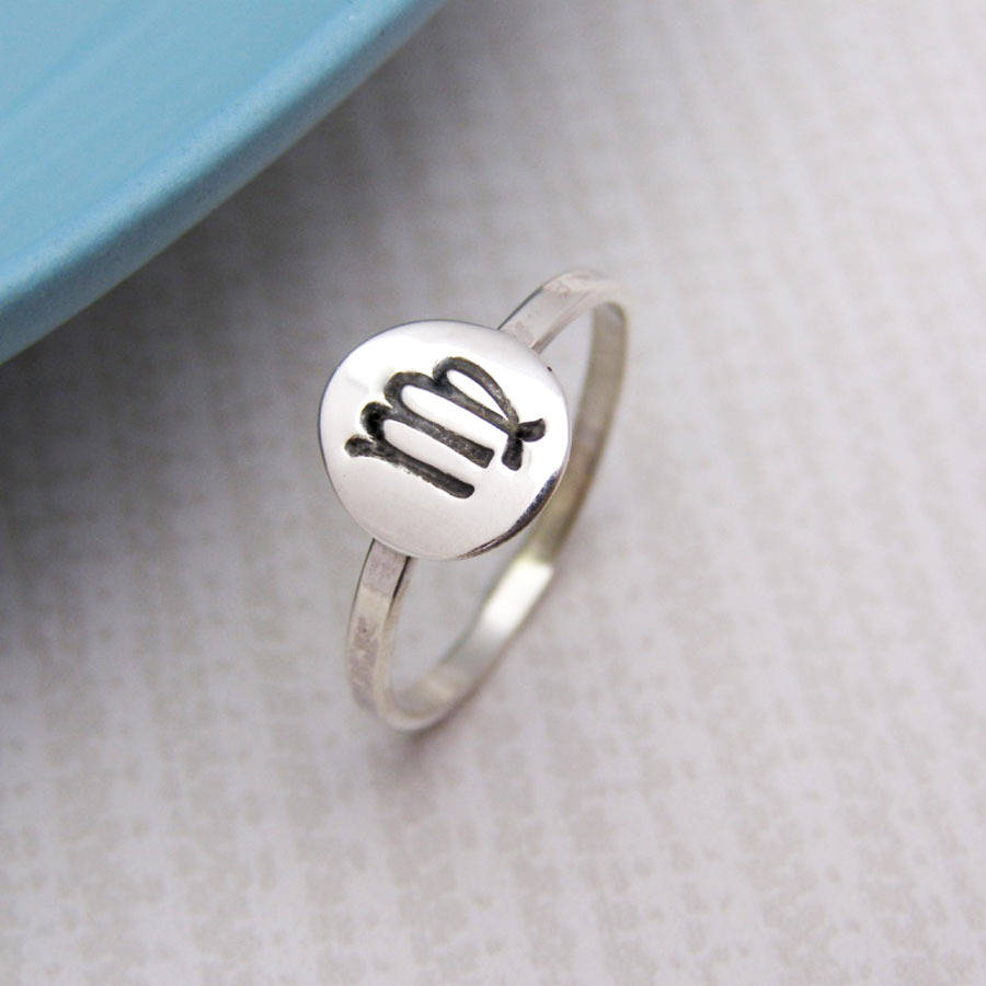 personalised zodiac star sign ring by soremi