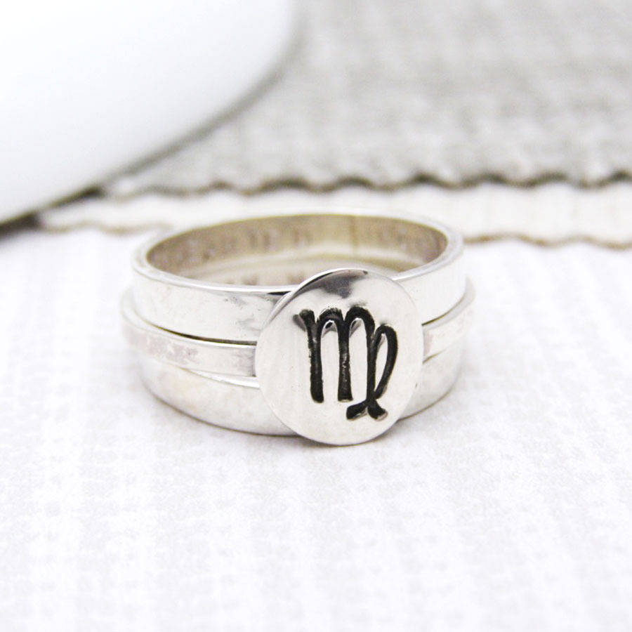 personalised zodiac star sign ring by soremi