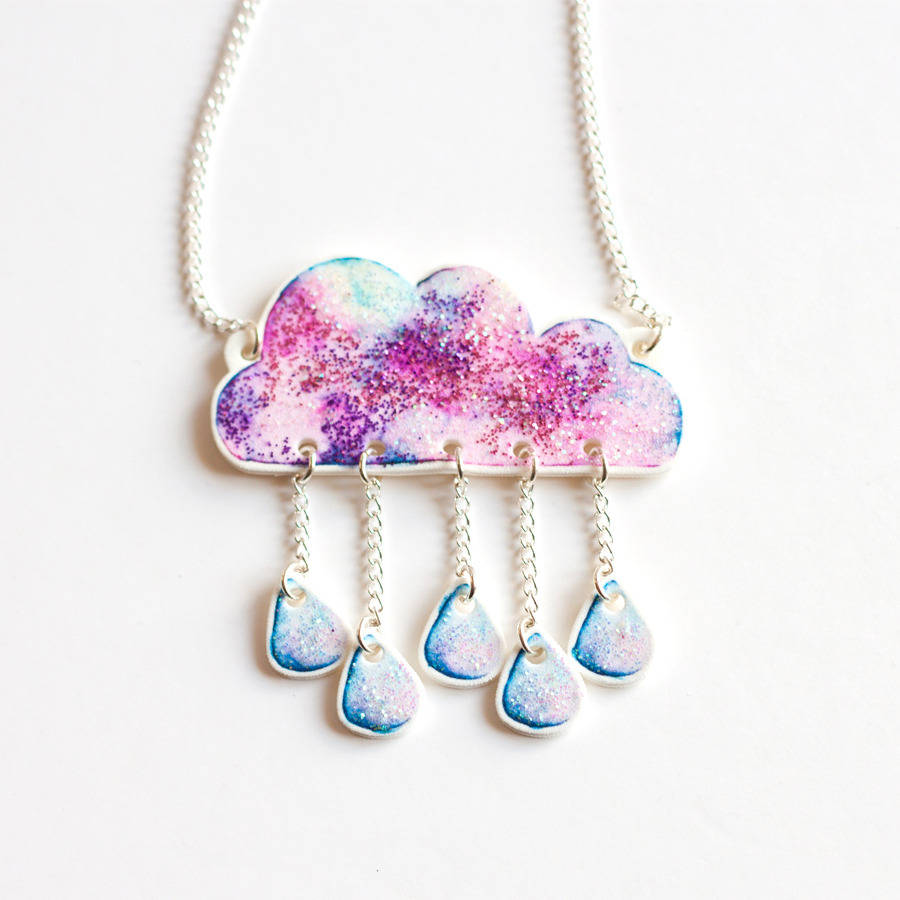 rain cloud necklace by smallwildfox